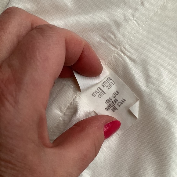 NICOLE MILLER 100% Silk Cream Ivory Bustier Crop Top - Picture 6 of 12